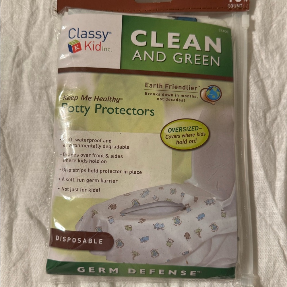 Potty Protectors - White, classy kid , NWT.